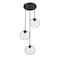 Z-Lite Chloe Chandelier, 3-Light, 20 In.W x 9.5 In.H, Matte Black/Clear 490P10-3R-MB - alternate 5